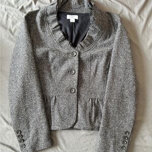 Anne Taylor LOFT Charcoal Textured Blazer size 6P